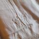 Antique linen cloth monogrammed CP