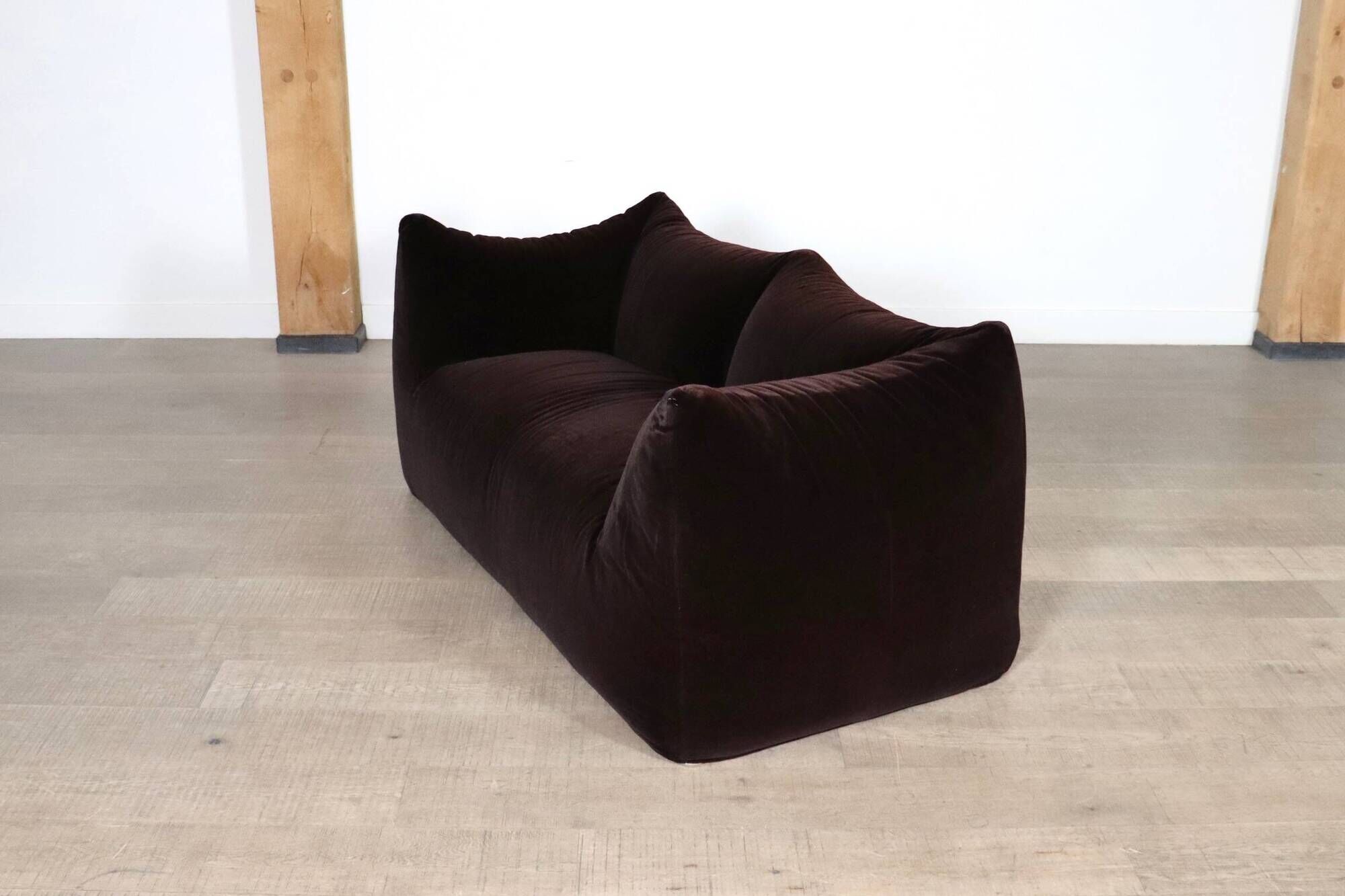 Le Bambole Sofa In Original Mohair Velvet By Mario Bellini For B&B Italia,