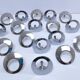 Lot de 18 boutons de meuble métal chromé design années 70
