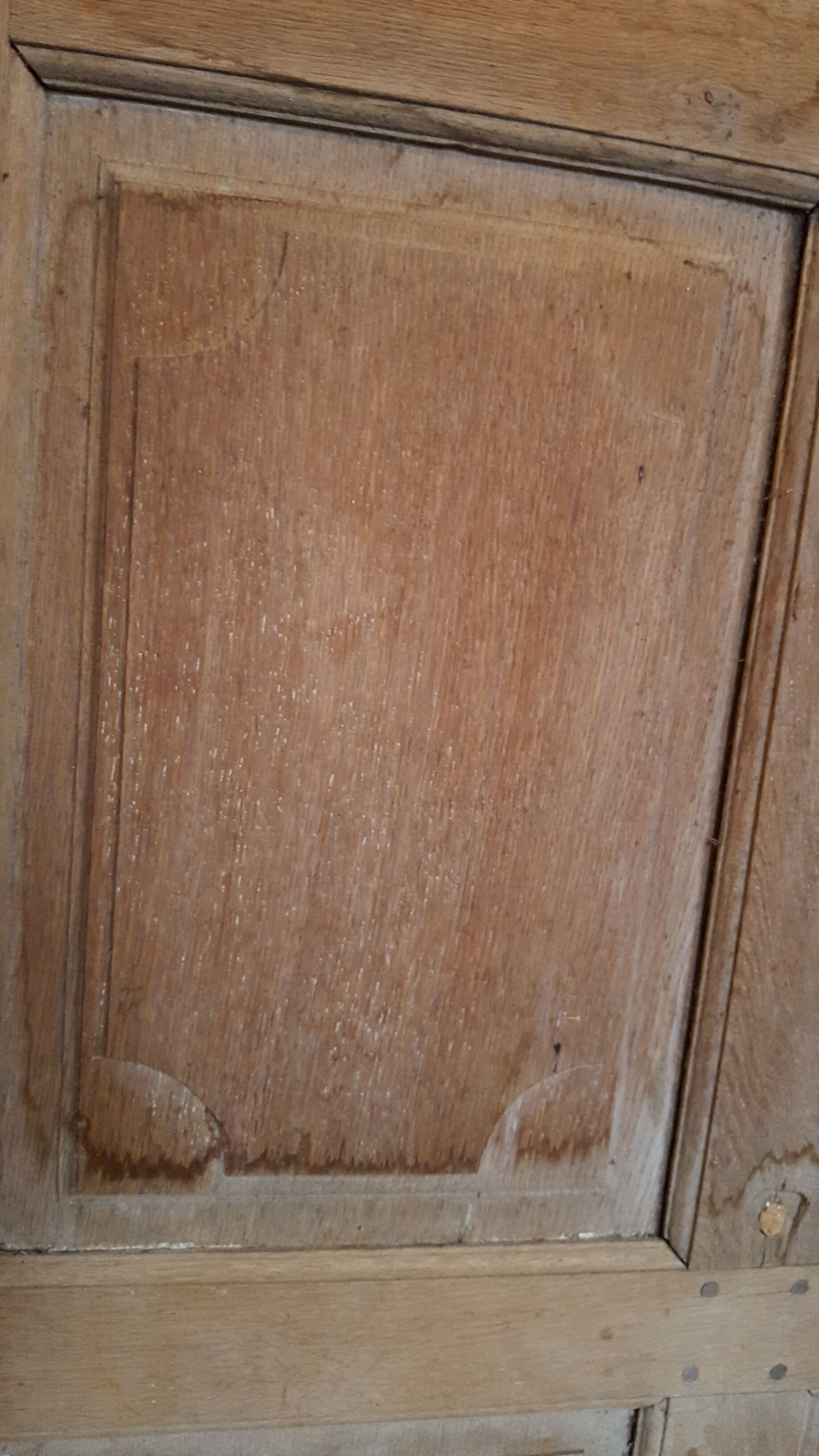 Old door eighteenth coffered fittings