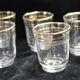 Set of 5 liqueur glasses with golden threads - Art Deco 1940 certified