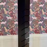 Black steel floor lamp