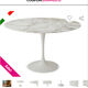 Table tulipe en marbre de Carrare