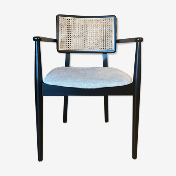 Dining chair in canage and fabric