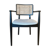 Dining chair in canage and fabric