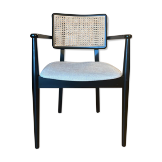 Dining chair in canage and fabric