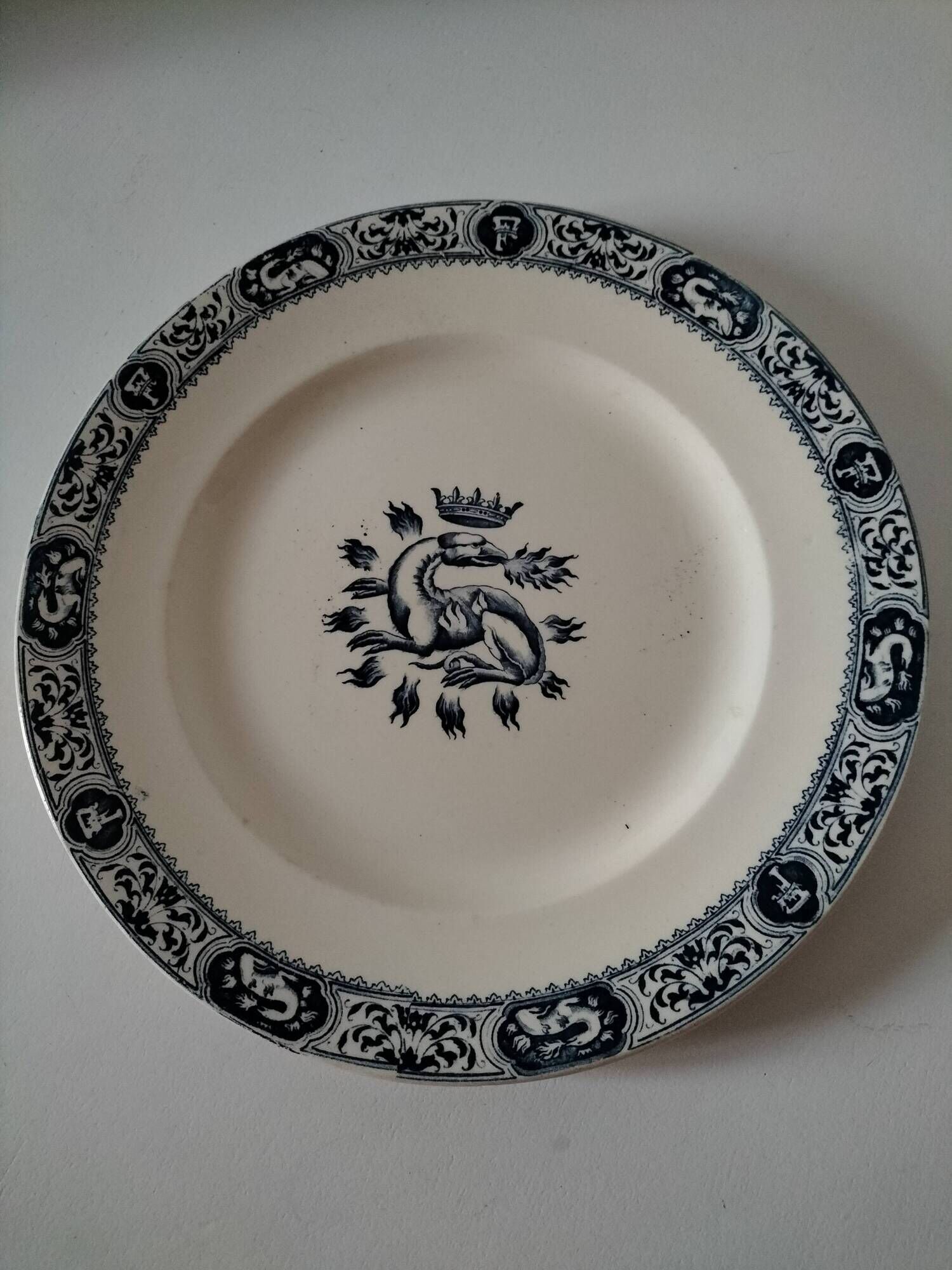 Pair of ironstone plates – Salins François Ier & KG