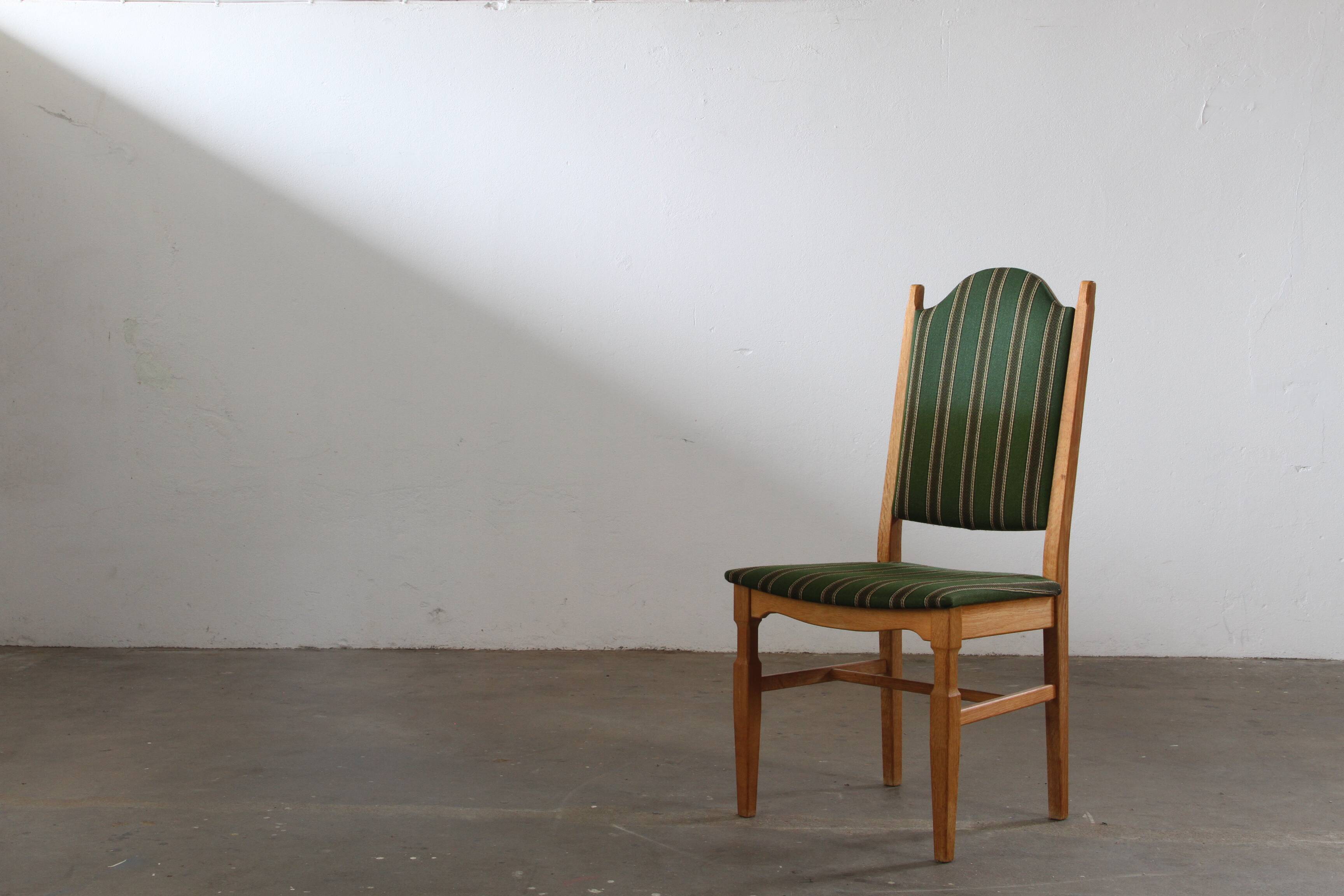 Vintage Danish Oak Dining Chairs, Henning Kjærnulf Style, 1960s, Set of 6