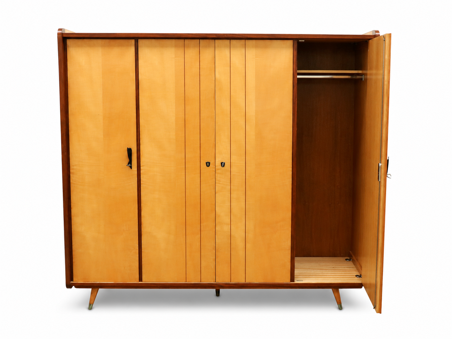 Vintage 50s/60s wardrobe with shelves and hanging section