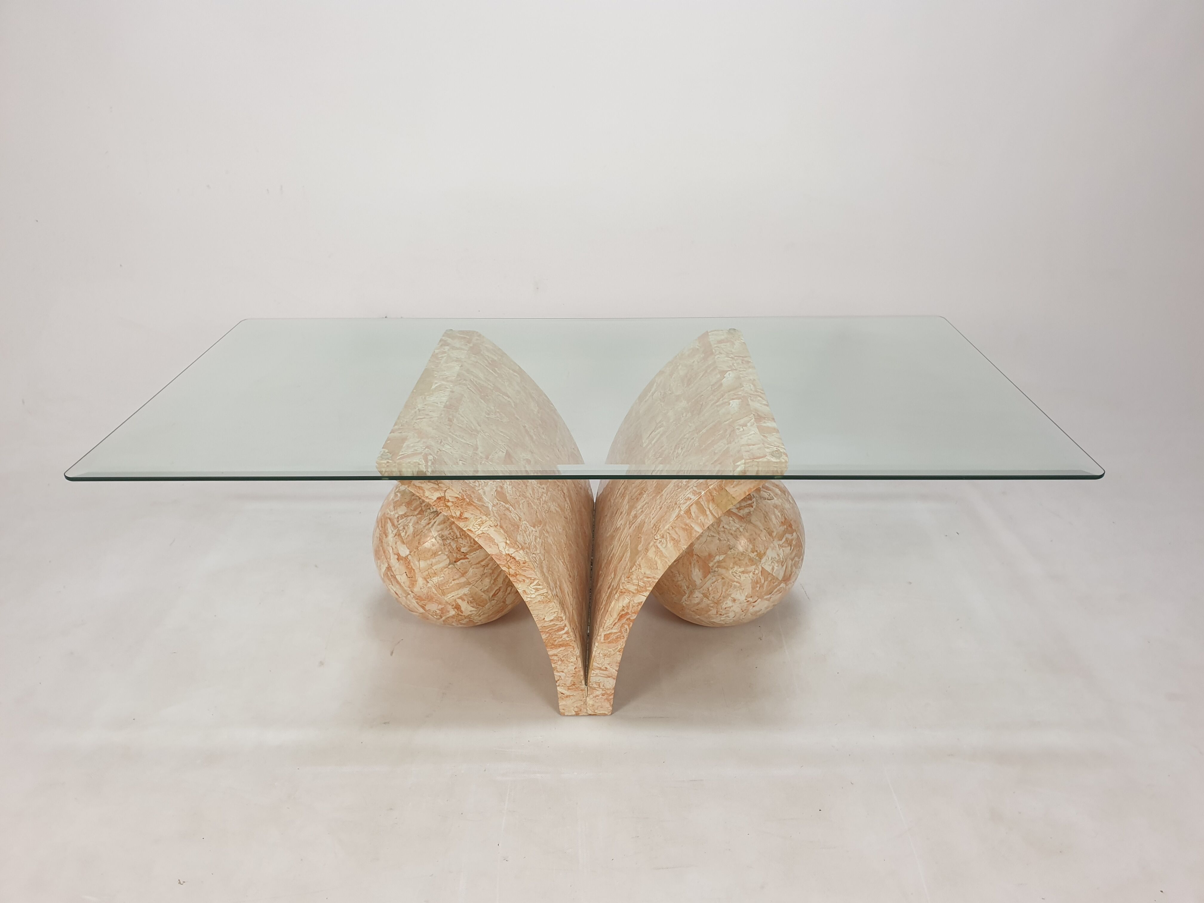 Magnussen ponte mactan stone coffee table, 1980s