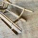 Vintage 1960s rattan stool
