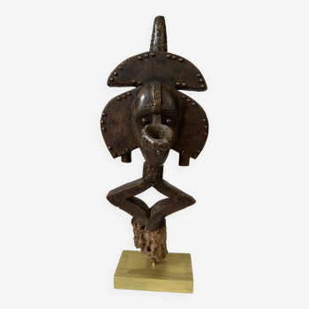 Statuette africaine reliquaire Gabon (pipe)