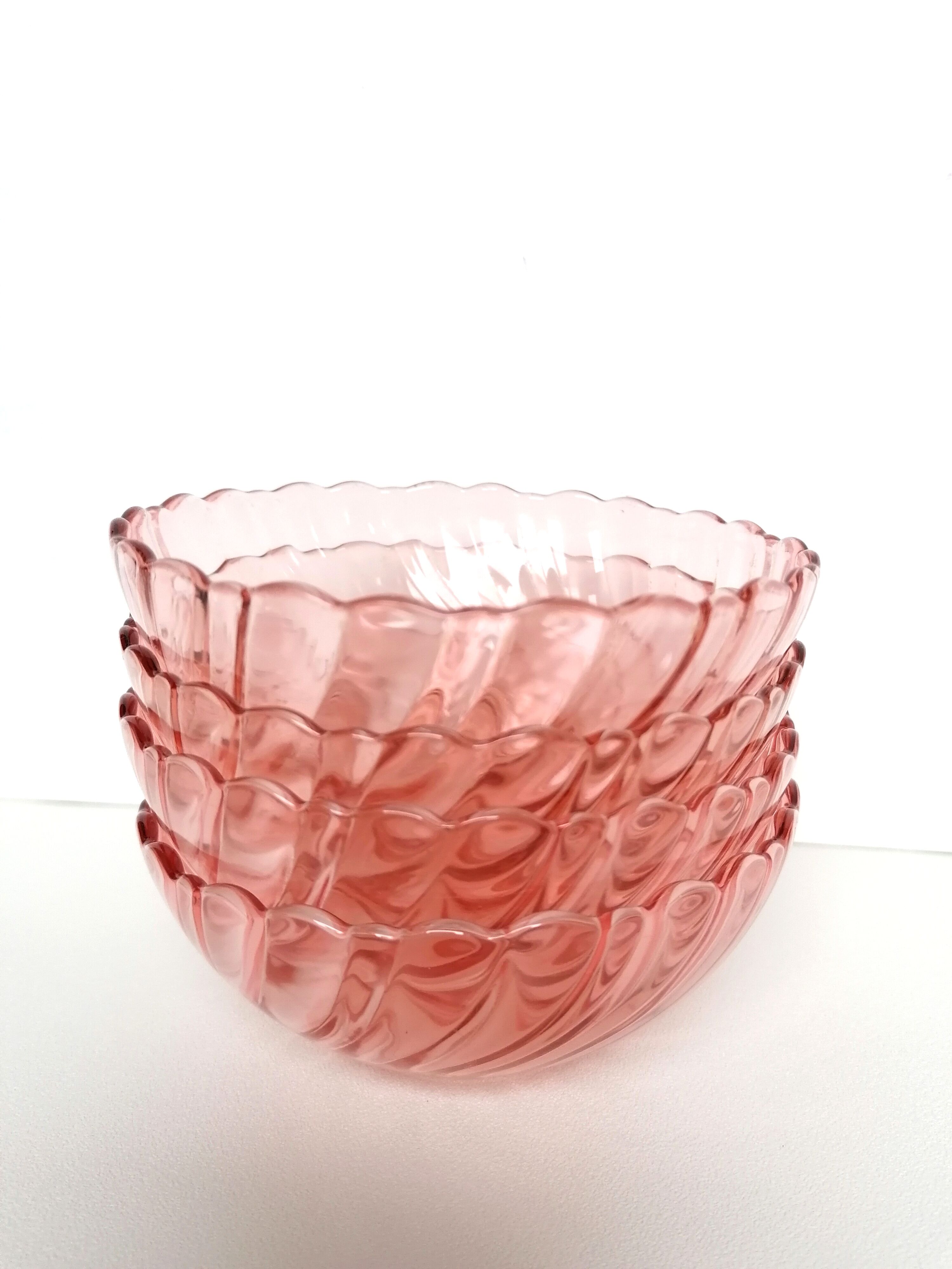4 pink cups Arcoroc rosaline