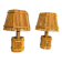 Pair of French Riviera bamboo & rattan table lamps, Louis Sognot's style, 1960s