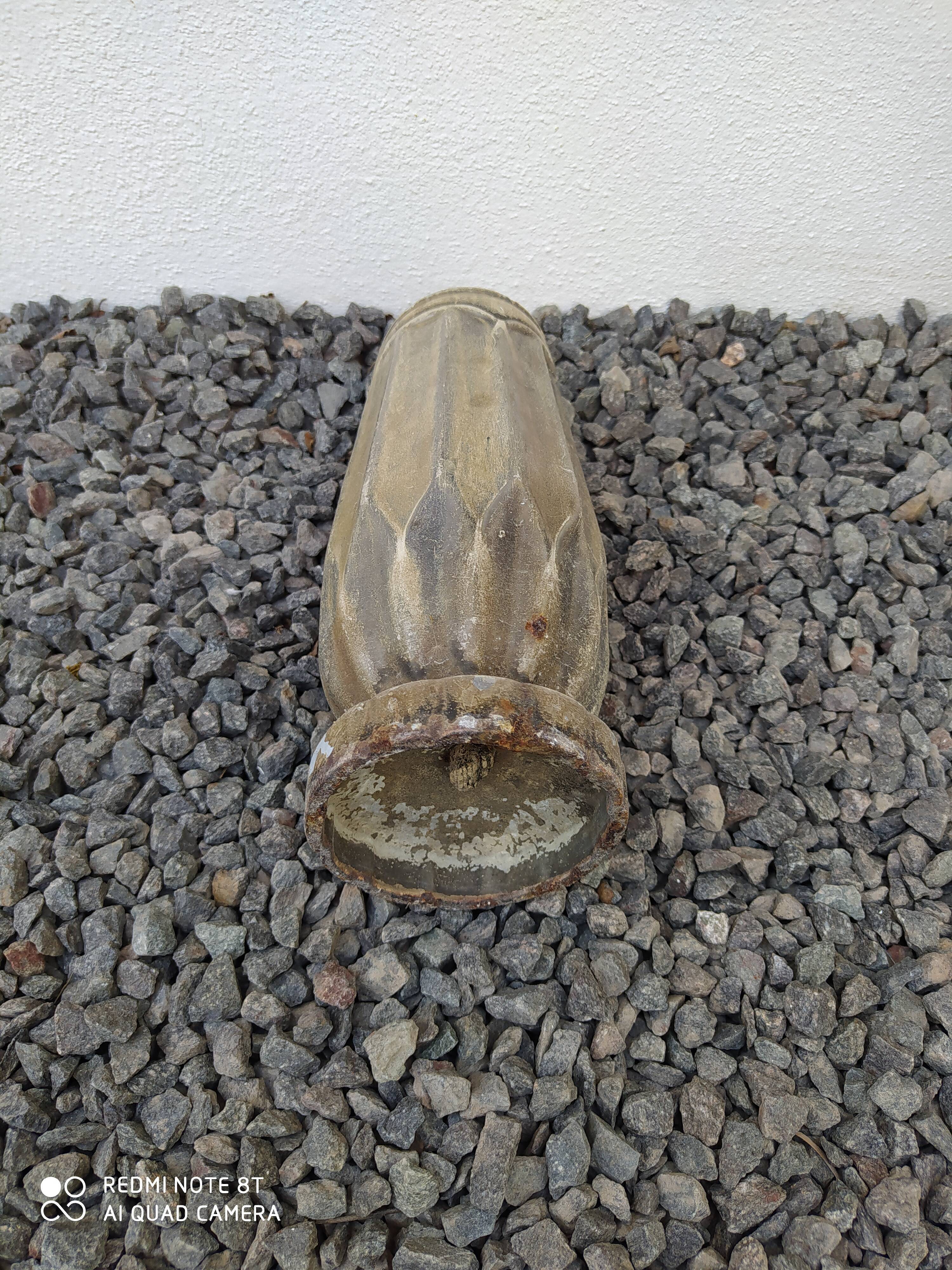 Old vintage cast iron vase