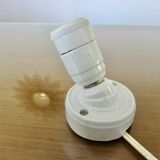 Minimalist art deco wall lamp, porcelain, 1930s-40s