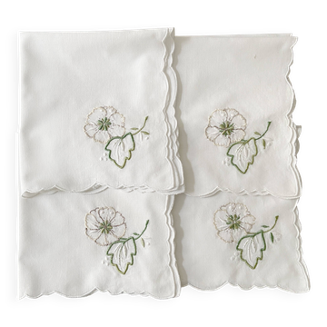 4 Serviettes "Roses Mikado"