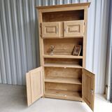 Solid oak display cabinet