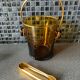 Vintage Amber Glass Ice Bucket