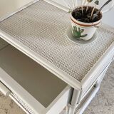 Pair of Vintage Rattan Bedside Tables