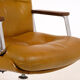 Vaghi leather, aluminium and teak office chair 1970s
