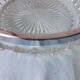 Bowl or glass dish with a metal rim