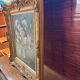Large painting by Victor Zolnierowicz, peonies, oil on canvas, frame year