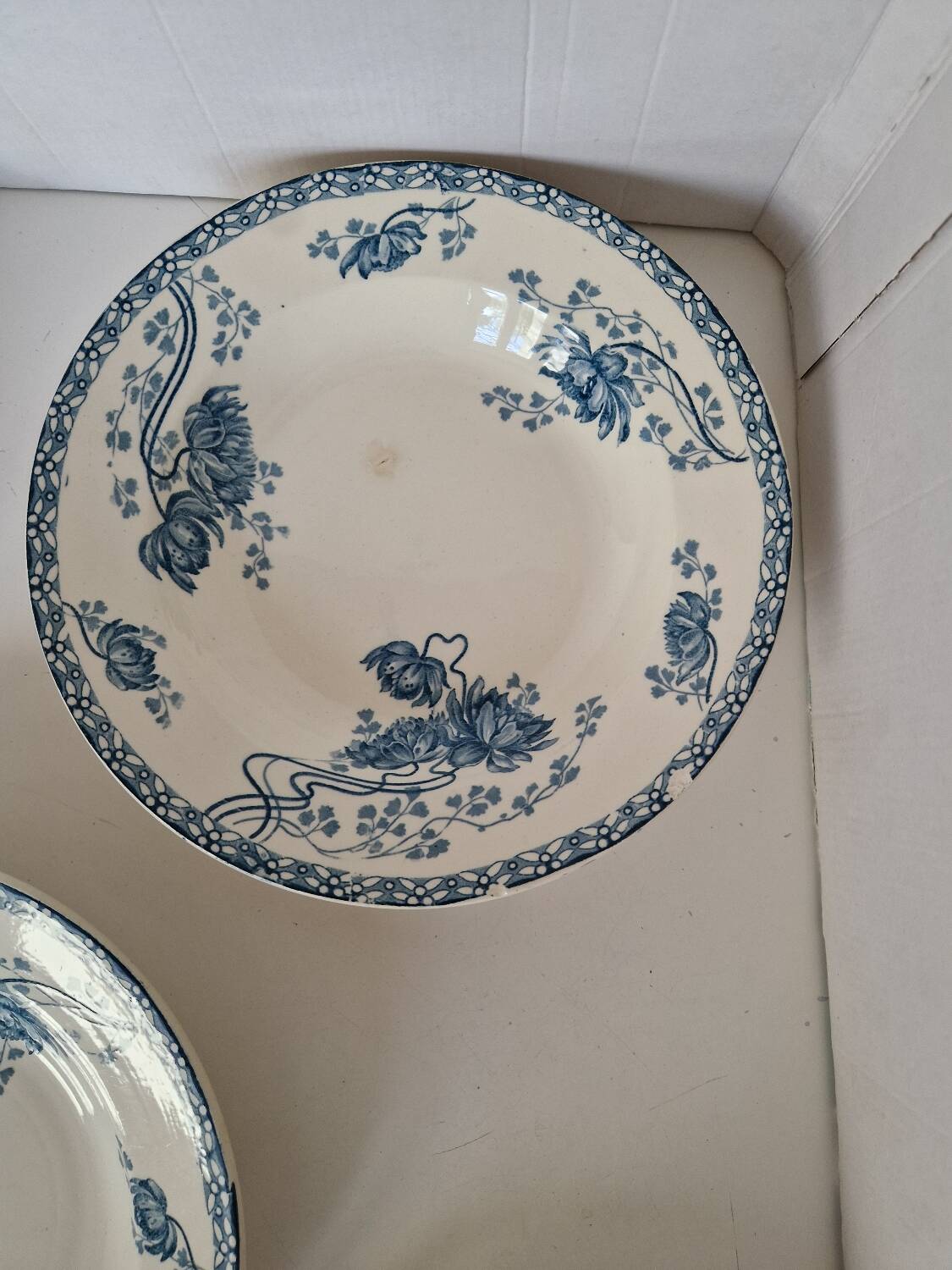 Set of 10 Deep Plates Sarreguemines Royat Models