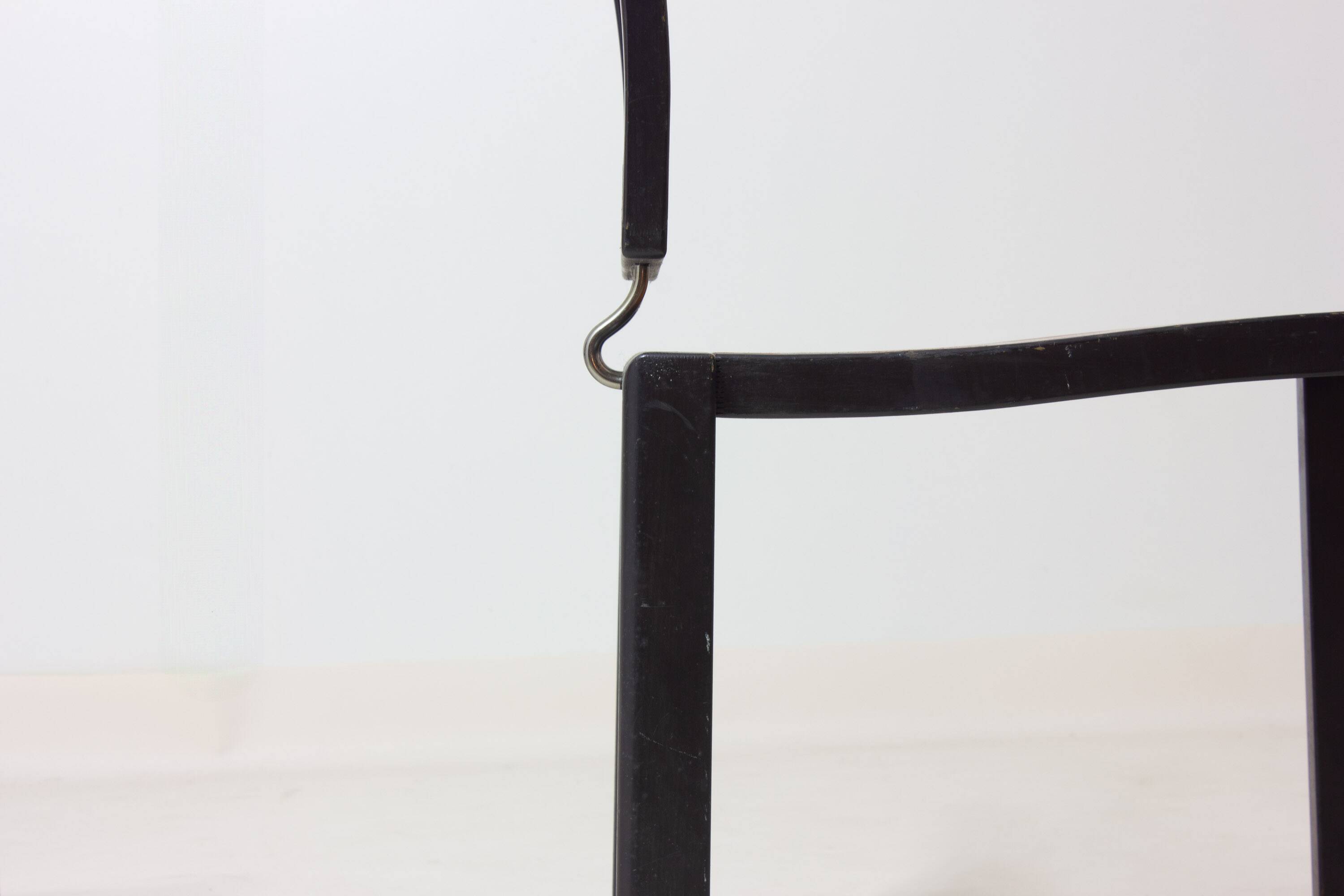 Set of 1980s Bruno Rey Quadro chairs for Dietiker Switzerland