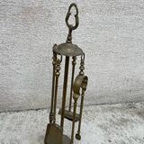 Fireplace Set 4 Pieces Brass Fire Pit Accessories