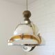 Vintage Murano Style Pendant Light | Hand Blown Opaline Glass | Mazzega Style | Mid Century Modern | Restored Yugoslav Chandelier