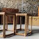 2 octagonal rattan coffee tables