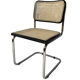 Ensemble de 4 chaises vintage modèle Cesca B32 en noir et chrome