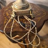 Empire lamp in bronze and marble, large size 70x43, 6kg, and a superb lampshade.