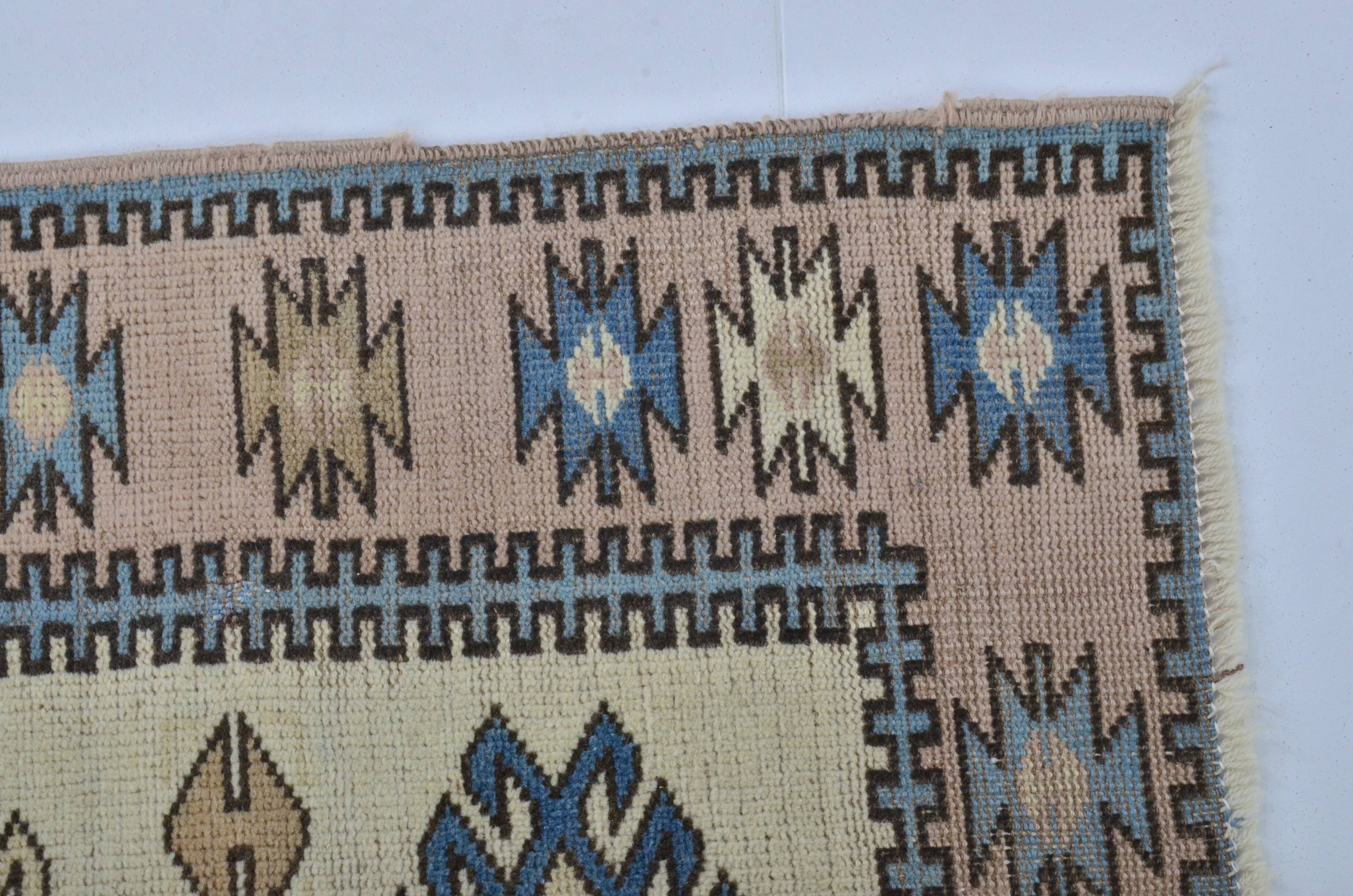 Neutral Vintage Handmade Kitchen Runner sku 3323