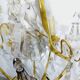 12-light bronze and crystal cage chandelier