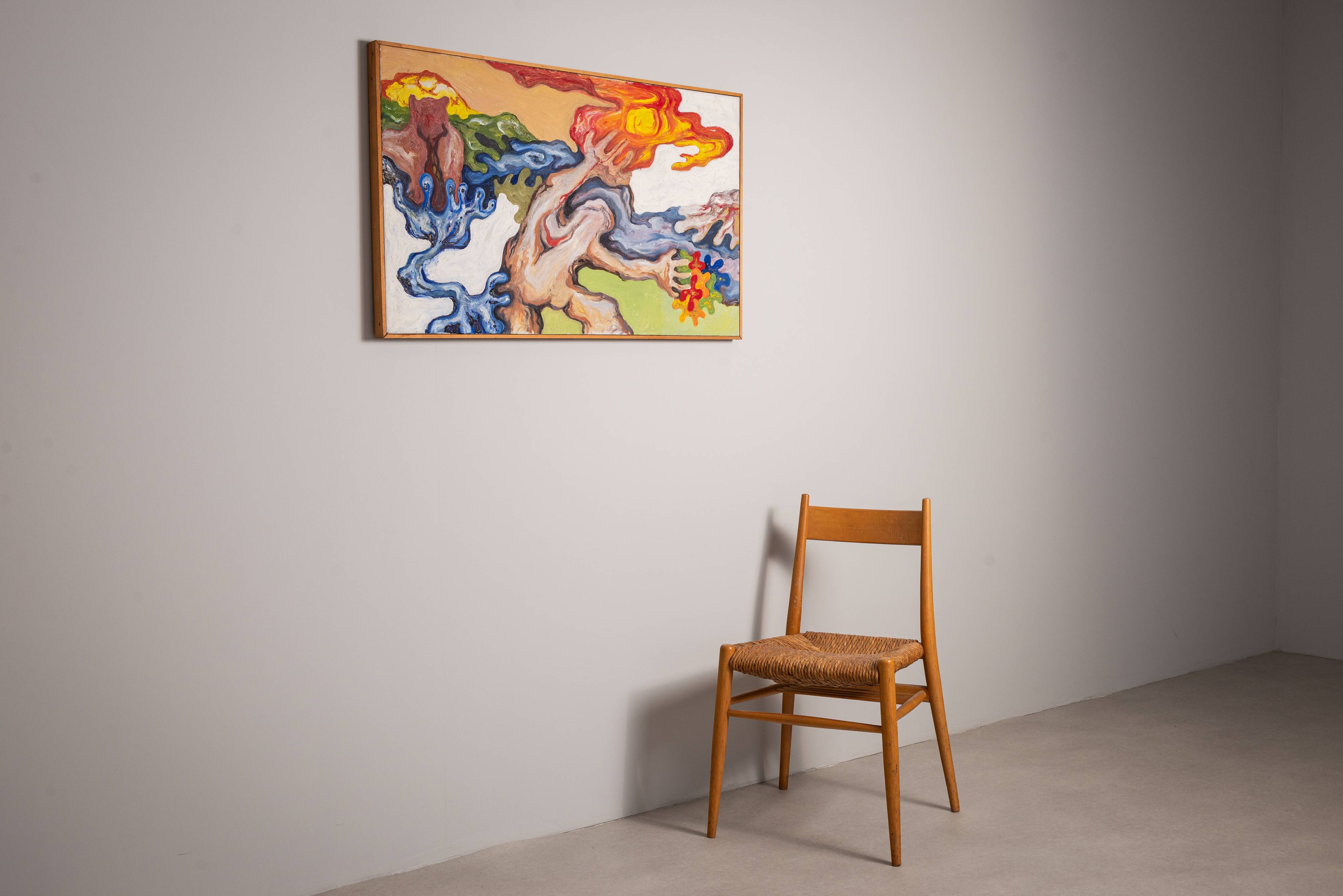 Abstract painting of a figure under the sun - 1 of 2