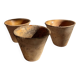 Ensemble de 3 pots à sève en terre cuite français