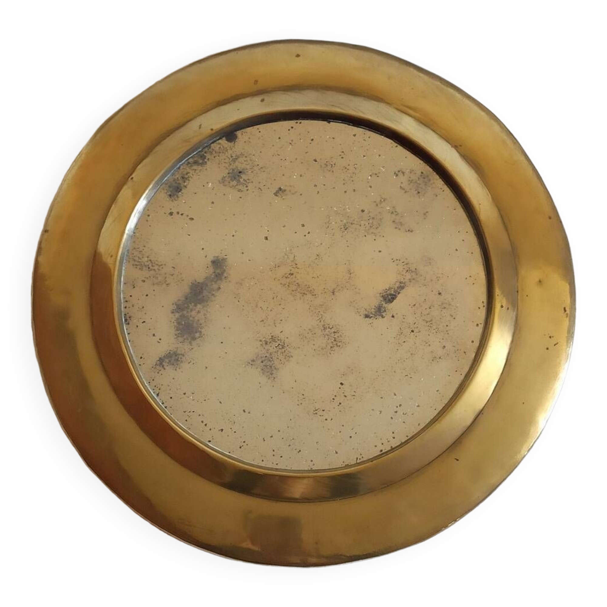 Round brass mirror