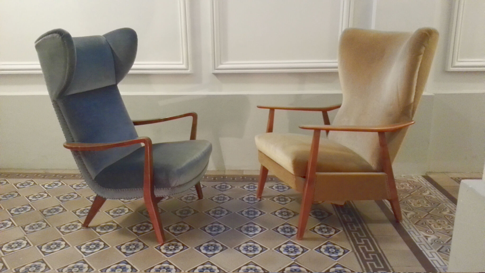 Armchair Relax Scandinavian Shepherdess wingback chair years Scandinavian 50 60