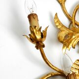 XL 1960s Italian gold-plated wall lamp with four sockets | heigh 80ccm