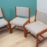 Ensemble de cinq chaises en teck, design danois, années 1970, production : Danemark