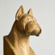 Sculpture of a boxer bookends in carved solid wood, mid-20th century.