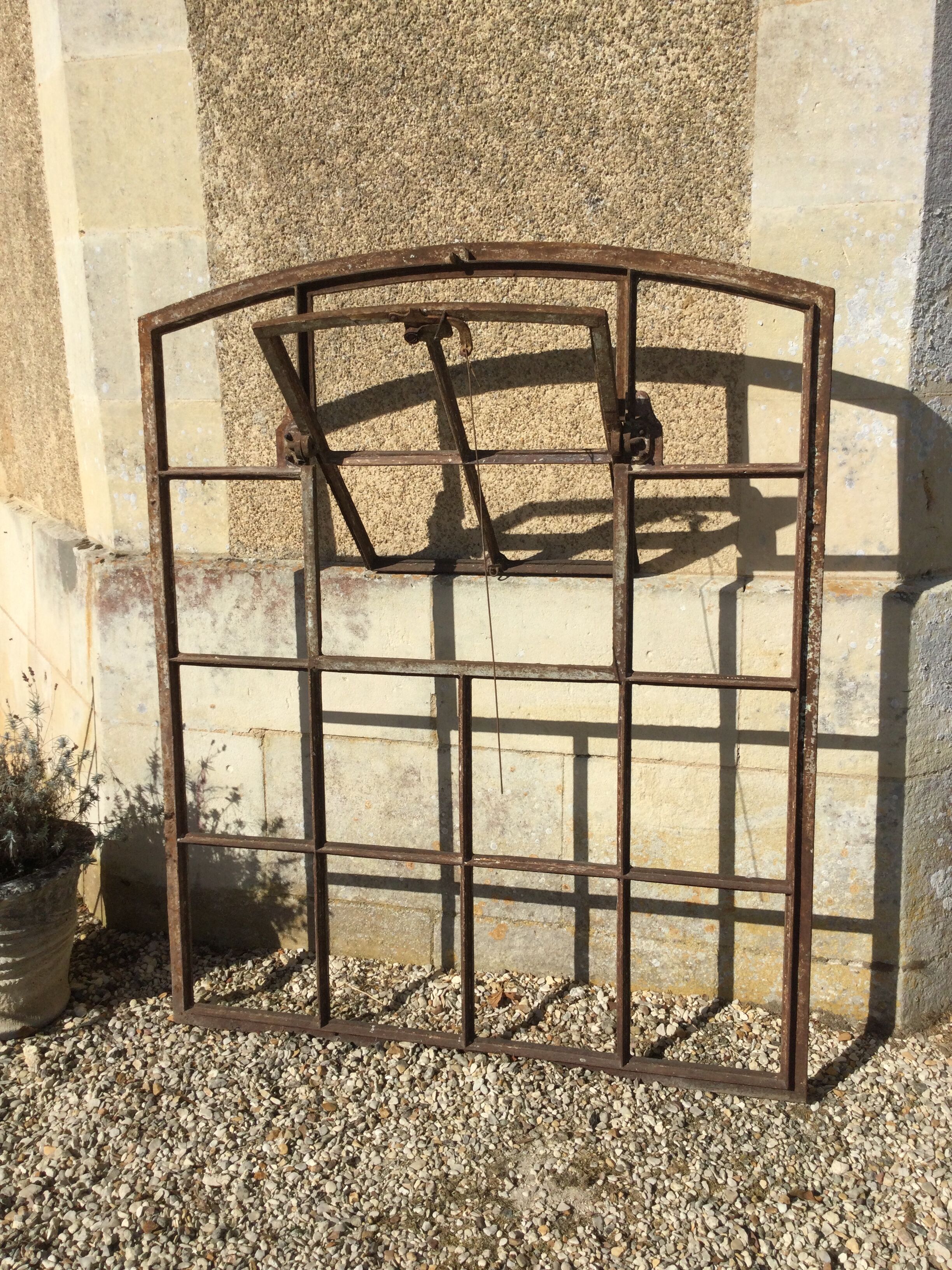 Old cast iron factory window