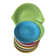 Set of 9 Salins dessert plates with multicolored earthenware cake dish