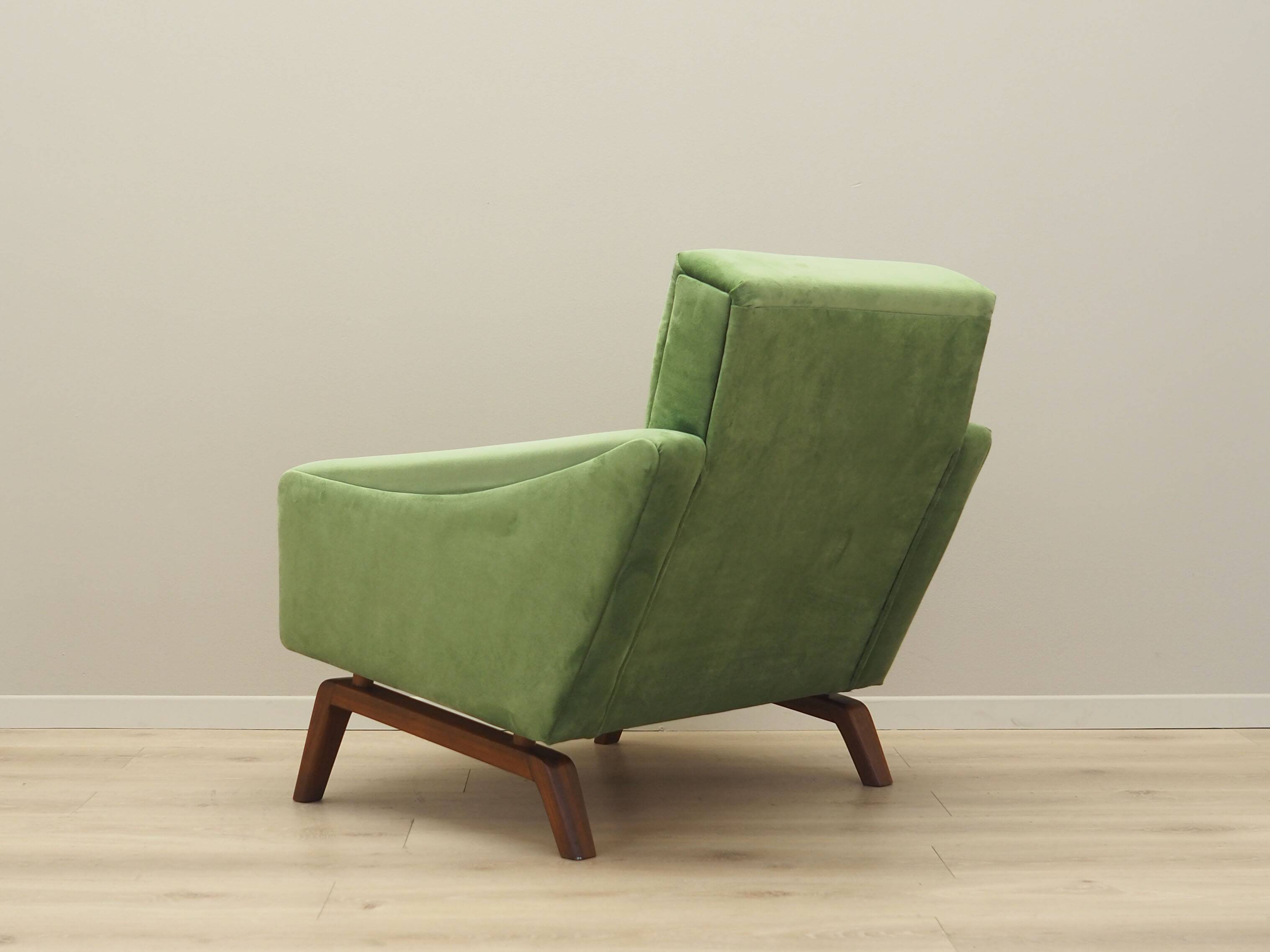 Green armchair, Danish design, 1970s, production: Denmark