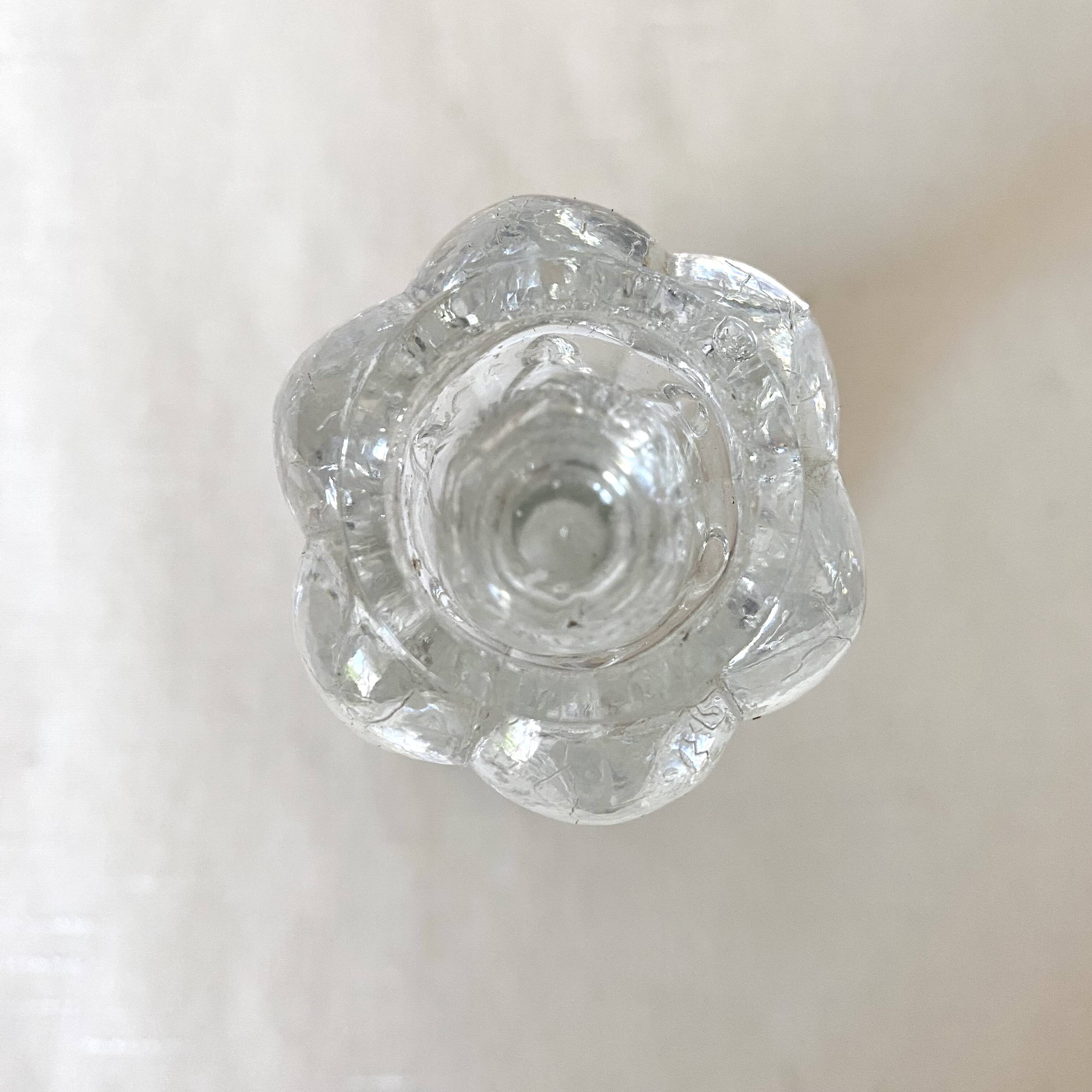 Molded glass candle holder 24 cm