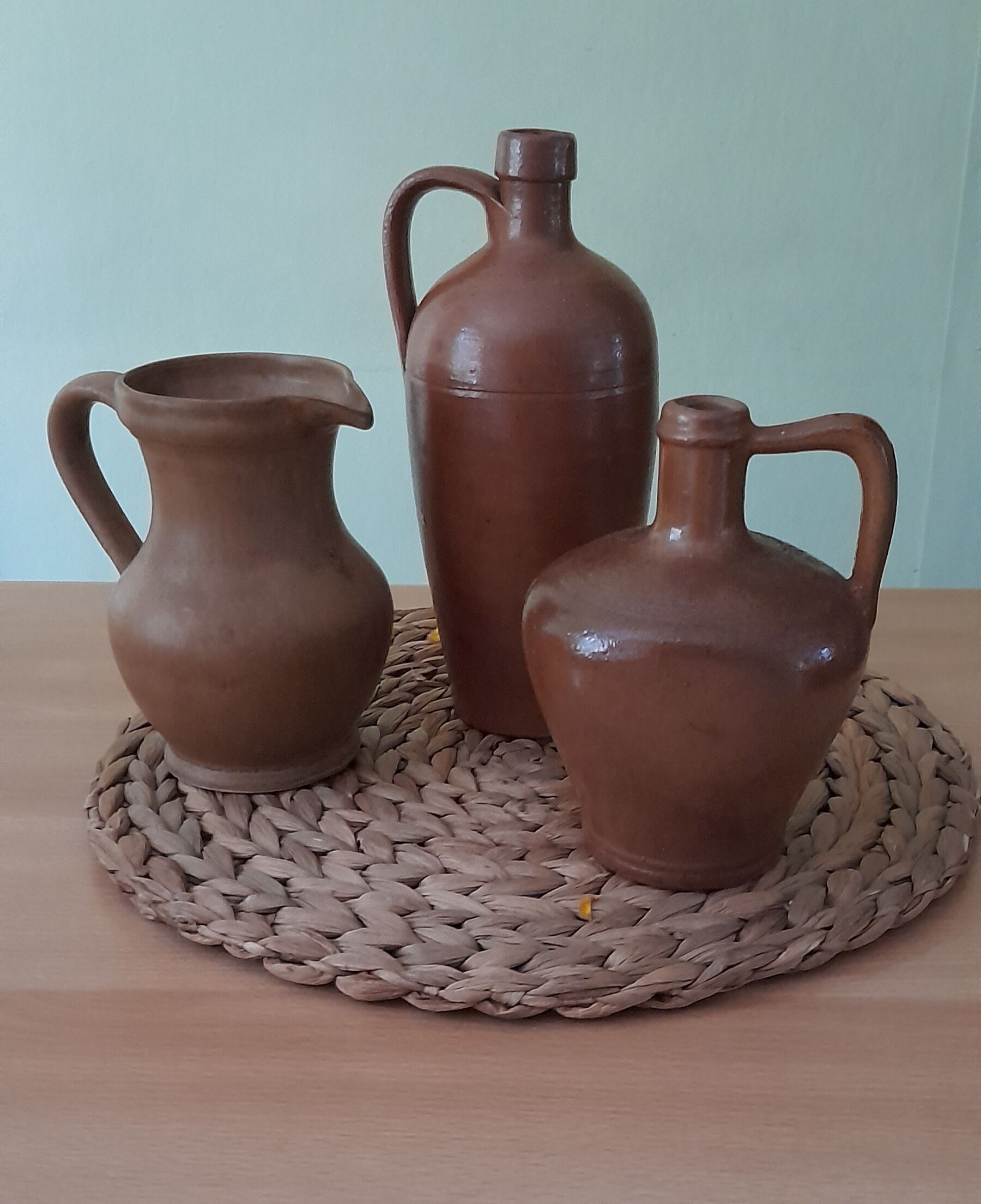 Set of sandstone jugs