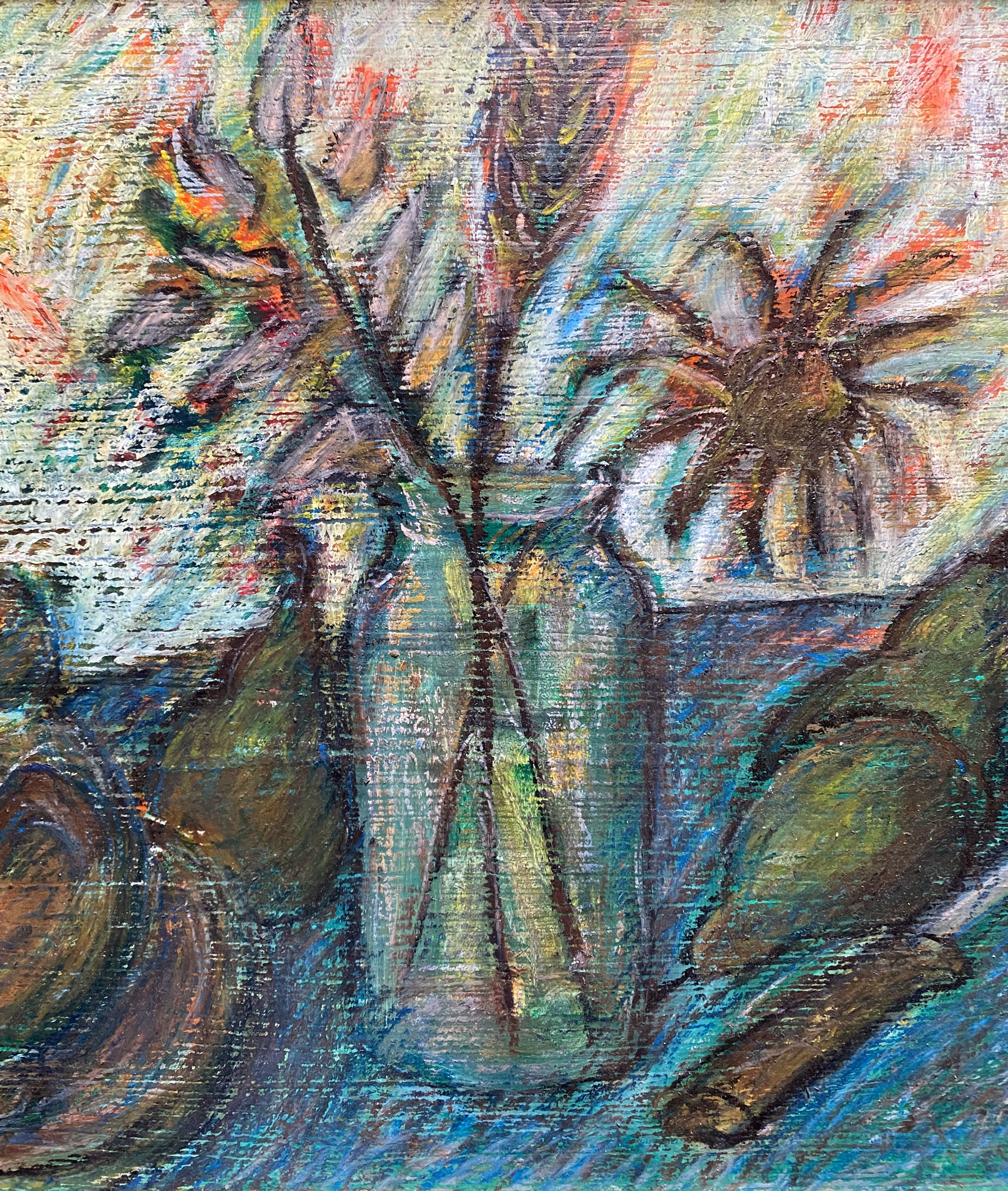 Painting "Still life with vase" signed J. Weisé ec. Bernard Buffet