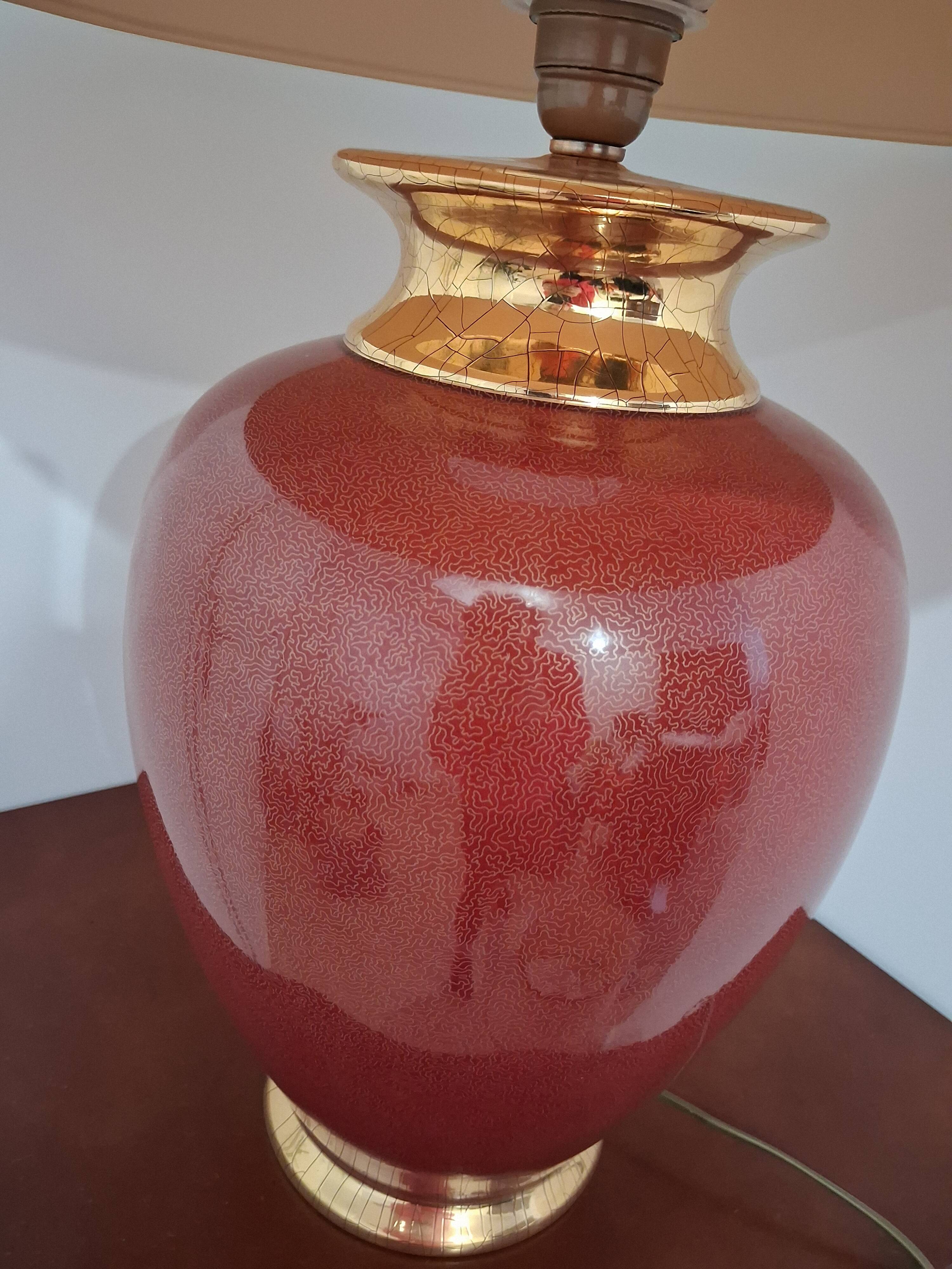 Red and gold lamp base